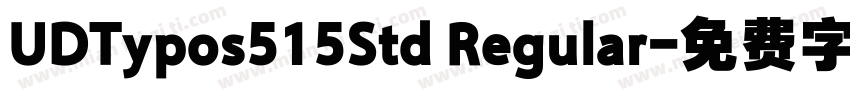 UDTypos515Std Regular字体转换